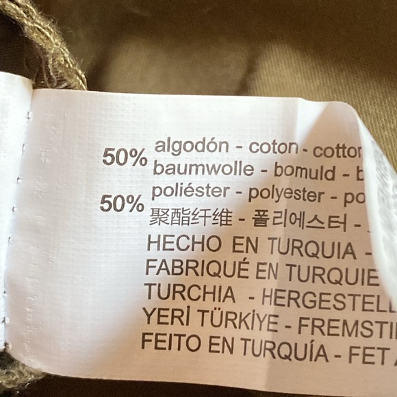 NWT. Zara Khaki Cotton Blend Strapless Cargo Belted Jumpsuit. Size M. - Picture 10 of 11